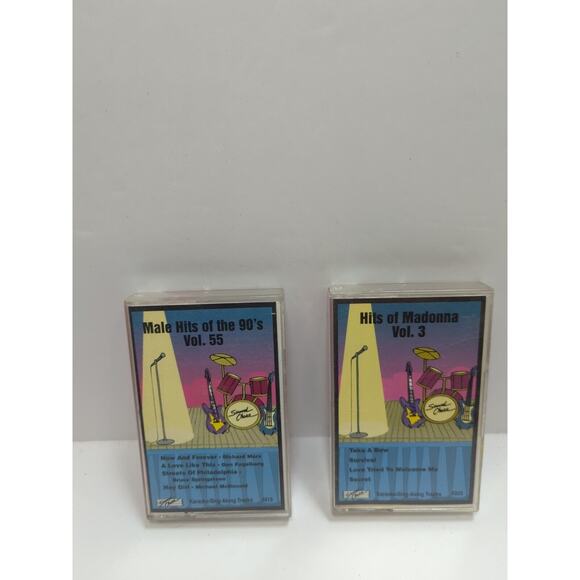SOUND CHOICE Karaoke Sing Along Tracks Cassette Male Hits 90s, Madonna Hits - Picture 1 of 5